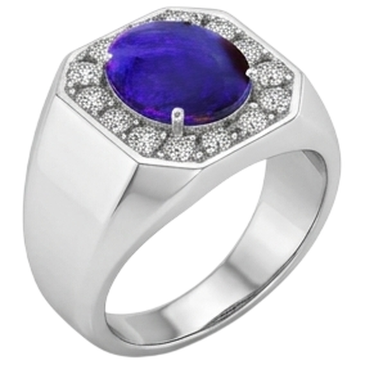 Opale de Foudre Bijoux de Bague Pour Homme en Diamant