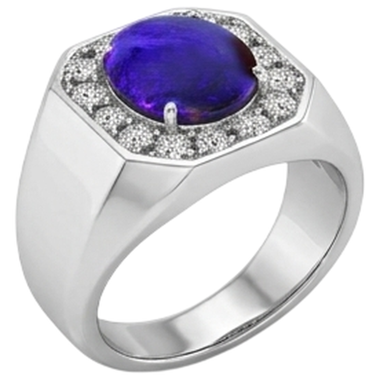 Opale de Foudre Bijoux de Bague Pour Homme en Diamant