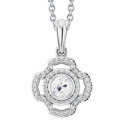 Or 14K Rond ancienne mine Cut Halo Véritable Diamant Pendentif Lunette Set 2.50 Carat