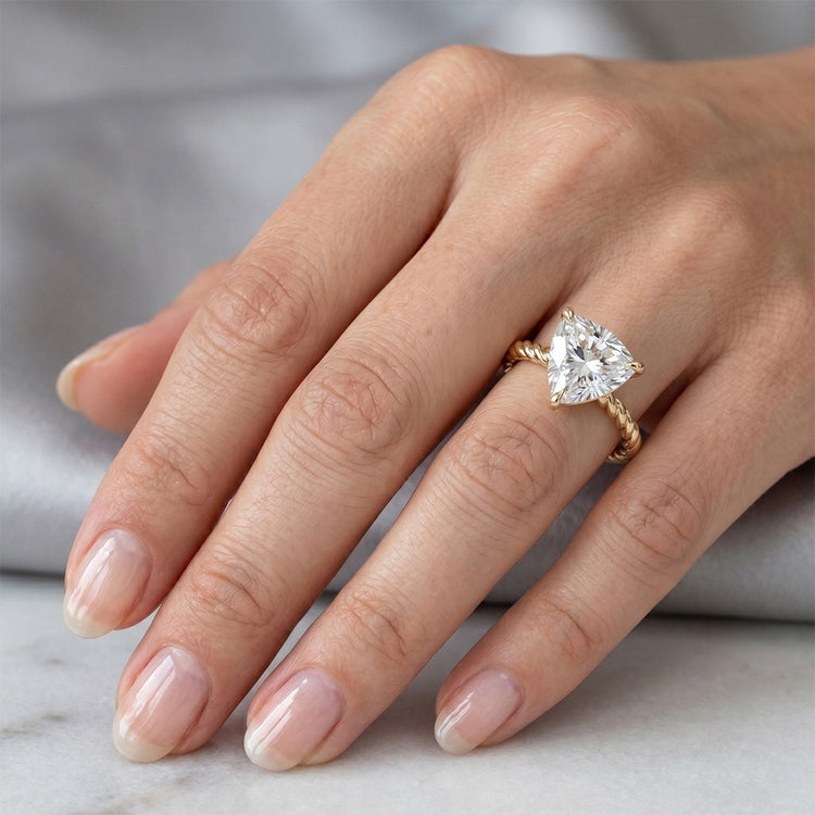 Or Jaune 14 Carats Diamant Bague Mono-Pierre – 2,50-carats