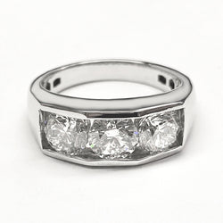 Or Bague Hommes Diamant Coupe Ronde Cultivée En Laboratoire Bijoux Pour Hommes 10K