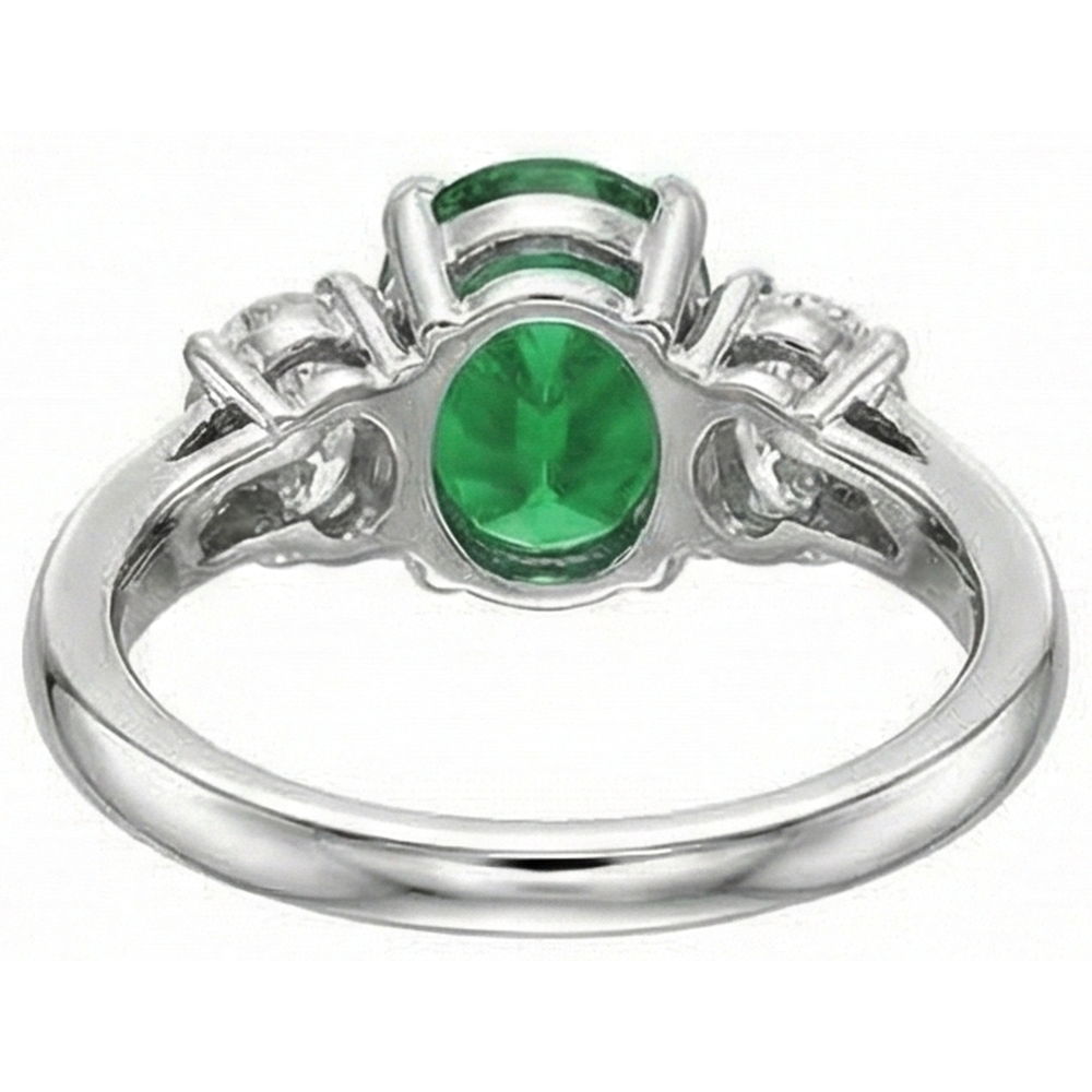 Raffiné Green Emerald Ring 6,50 carats – vue de dessus