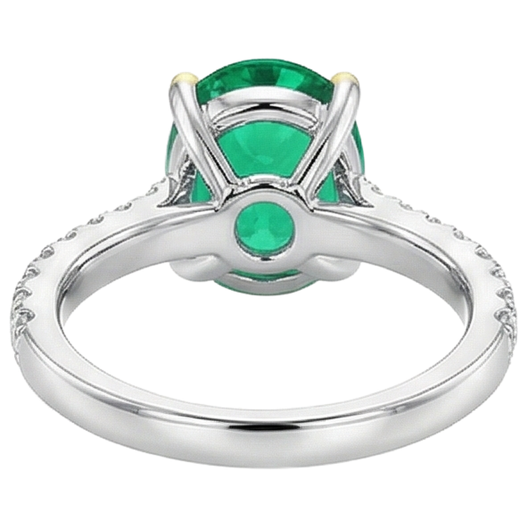 Émeraude Fine Bague Pierre de Couleur – vue arrière