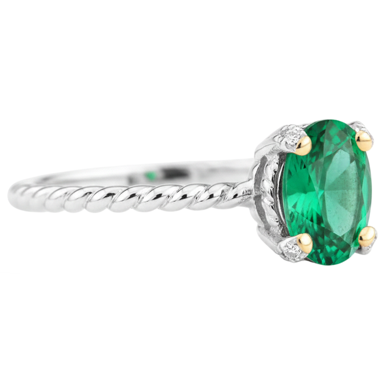 Brillant Bague avec Gemme 2 carats – vue arrière