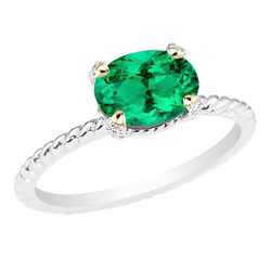 Émeraude Colombienne Bague avec Gemme – Certifié GIA 2 carats Or