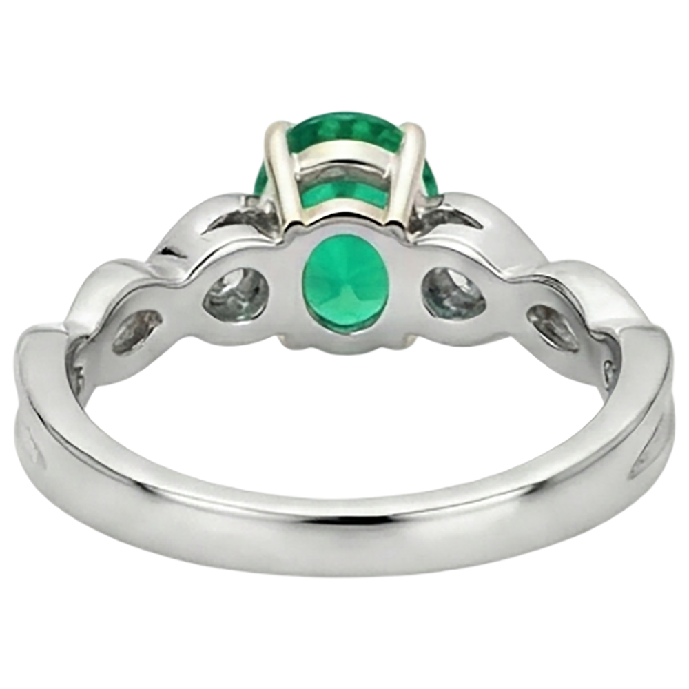 Étincelant Bague Pierre de Couleur 4 carats – vue de dessus