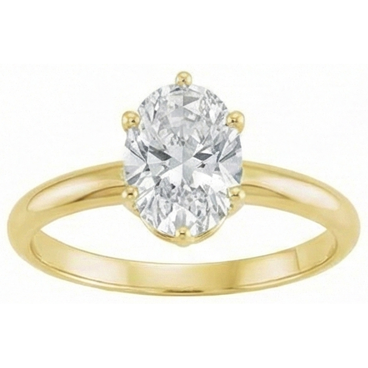 Brillant Diamant Solitaire de Fiançailles 4 carats – vue d'angle