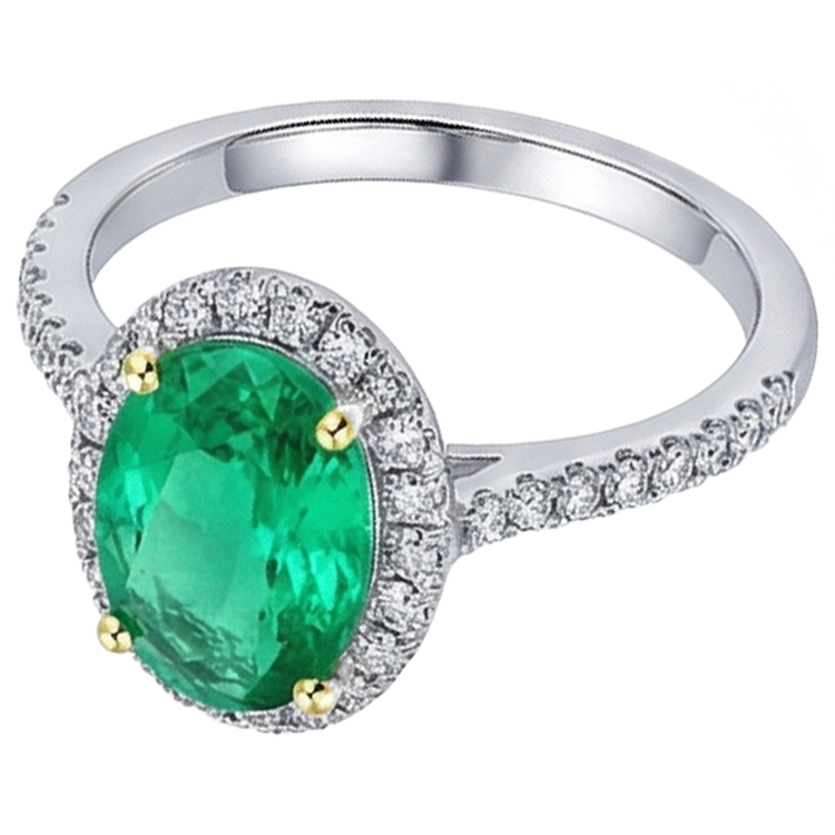 Raffiné Bague Pierre Précieuse 3,50 carats – vue de profil