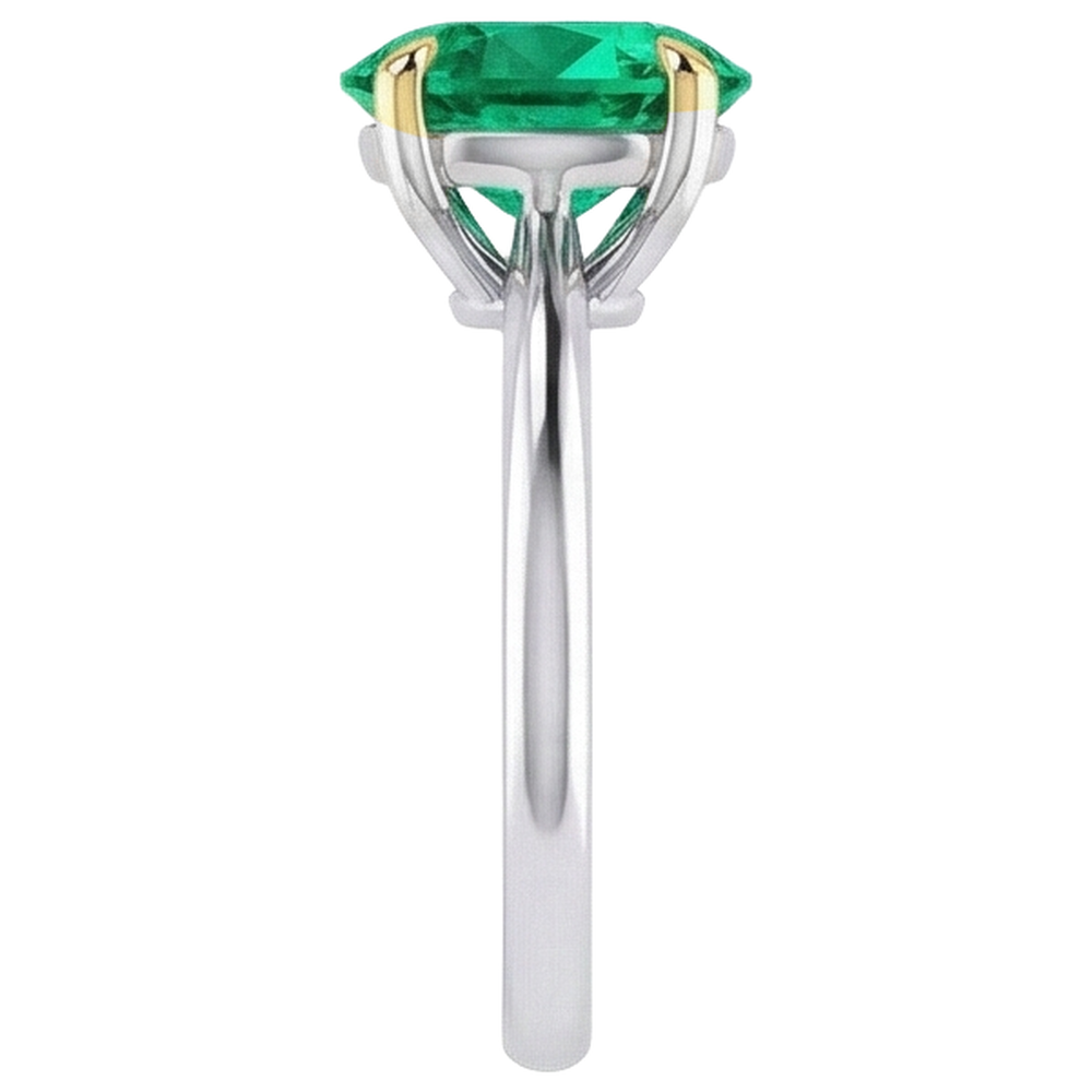 Rayonnant Bague Pierre de Couleur 3,50 carats – vue de dessus