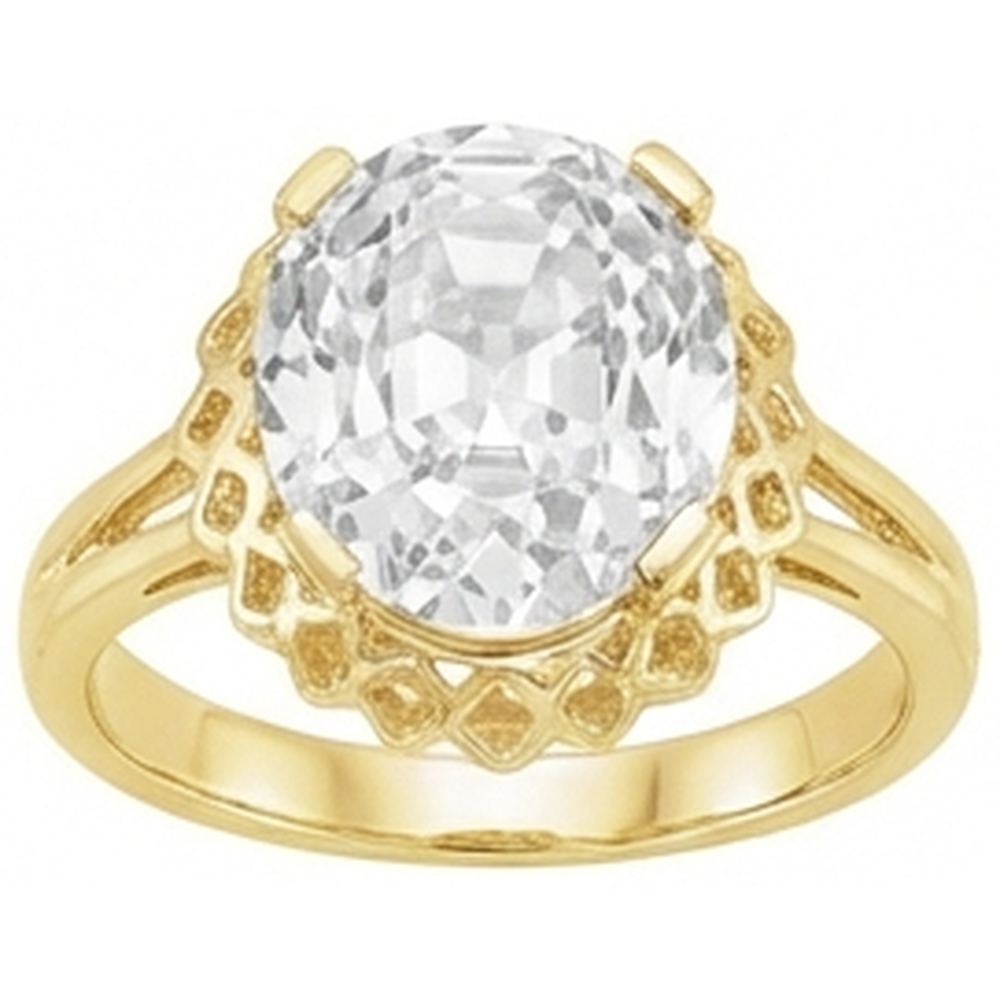 Brillant Solitaire de Fiançailles 5 carats Or Jaune 14 Carats – vue de face