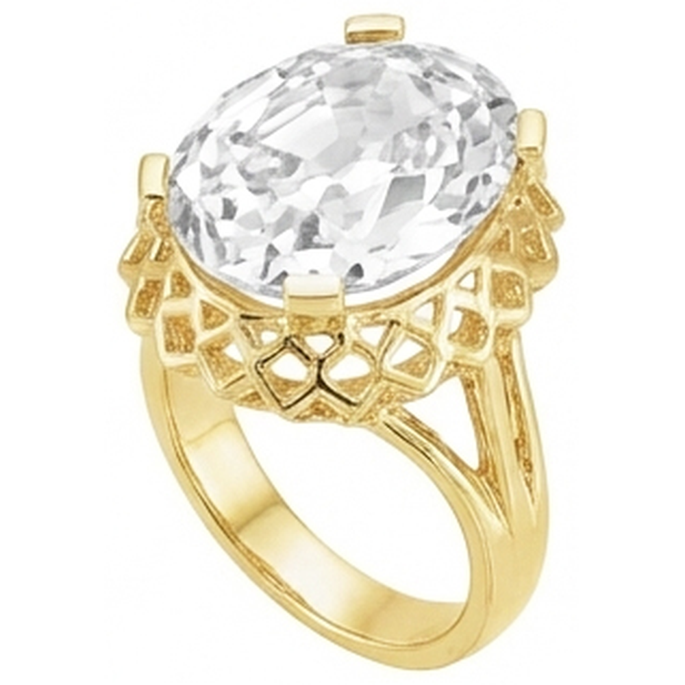 Brillant Coussin Antique Solitaire de Fiançailles en Or Jaune 14 Carats – vue de côté