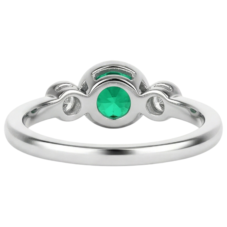 Exquis Émeraude Fine Bague Pierre Précieuse 2 carats – vue détaillée