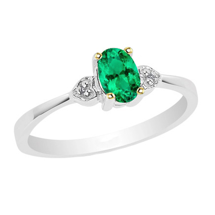 Émeraude Bague Pierre de Couleur – vue principale