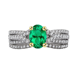 Émeraude Fine GIA Certifié Bague Pierre Précieuse – 2,50 carats