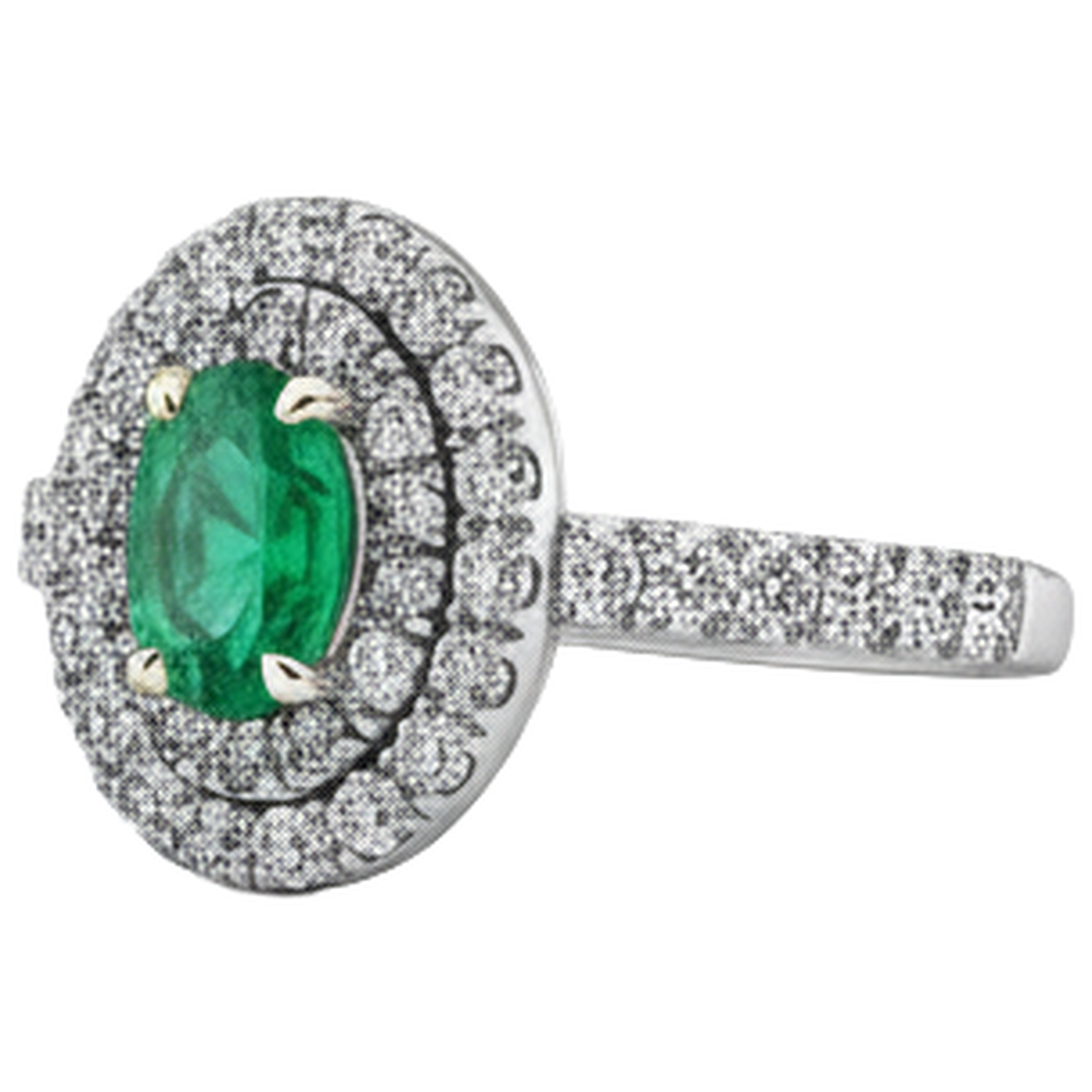 Sophistiqué Bague Pierre Précieuse 2 carats – vue d'angle