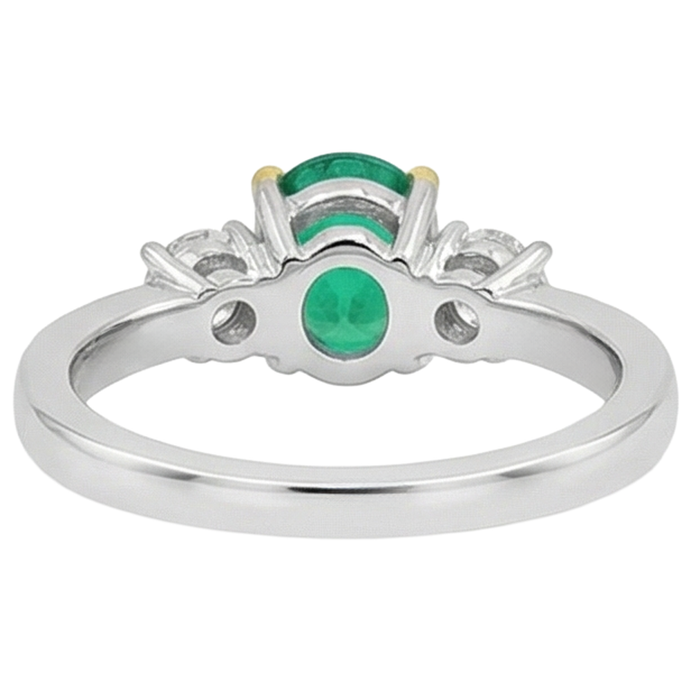Fin Émeraude Bague Pierre Précieuse 2,50 carats – vue détaillée