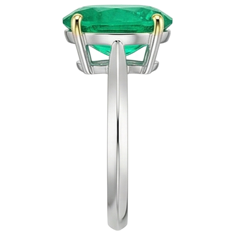 Rayonnant Bague avec Gemme 3,50 carats – vue de profil