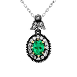 De luxe GIA Certifié Émeraude Pendentif Pierre Précieuse – 1,50