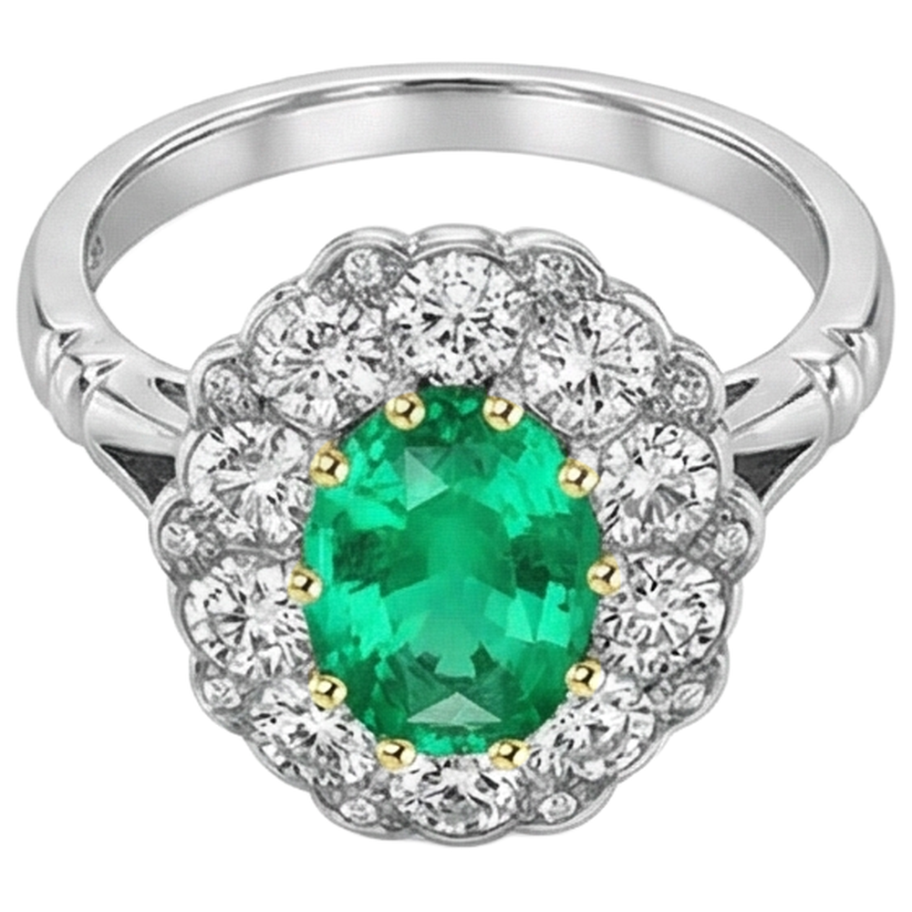 Éblouissant Bague Pierre Précieuse 2 carats – vue d'angle
