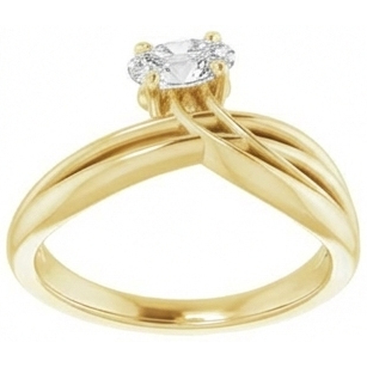 Intemporel Solitaire de Fiançailles 2 carats – vue de côté