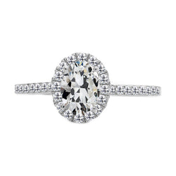 Diamant Bague de Fiançailles Halo fait main 3 carats |