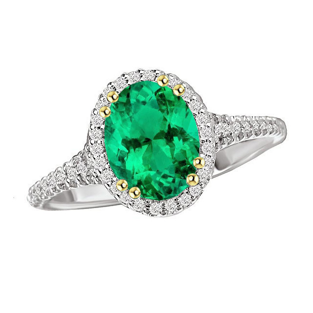 Émeraude Fine Bague Pierre Précieuse – vue principale