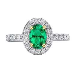 Émeraude Colombienne Bague avec Gemme fait main 2,50 carats |