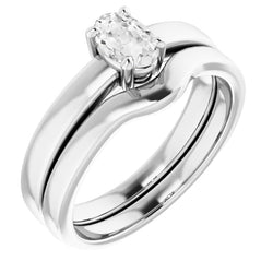 Diamant Bague de Fiançailles de luxe – 2,50 carats Or Blanc 14