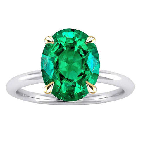 Émeraude Fine Bague Pierre de Couleur – vue principale