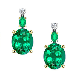 Brillant Émeraude Fine Gemstone Earring 3 carats
