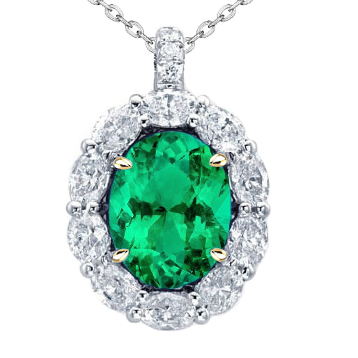 Émeraude Fine Collier Pendentif Pierre – vue principale