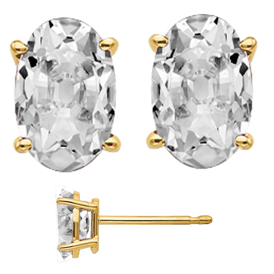 Puces d'Oreilles Or Jaune 14 Carats avec Brillant – vue principale