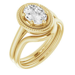 Bague de Fiançailles Or Jaune 14 Carats avec Diamant – 3 carats