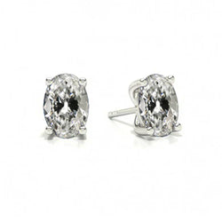 Brillant Pendants d'Oreilles de luxe – 3 carats Or Blanc 14