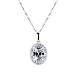 Diamant Pendentif – Or Blanc 14 Carats 3,50 carats