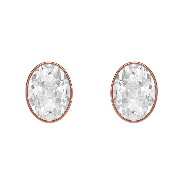 Pendants d'Oreilles Or Rose 14 Carats avec Brillant – vue principale