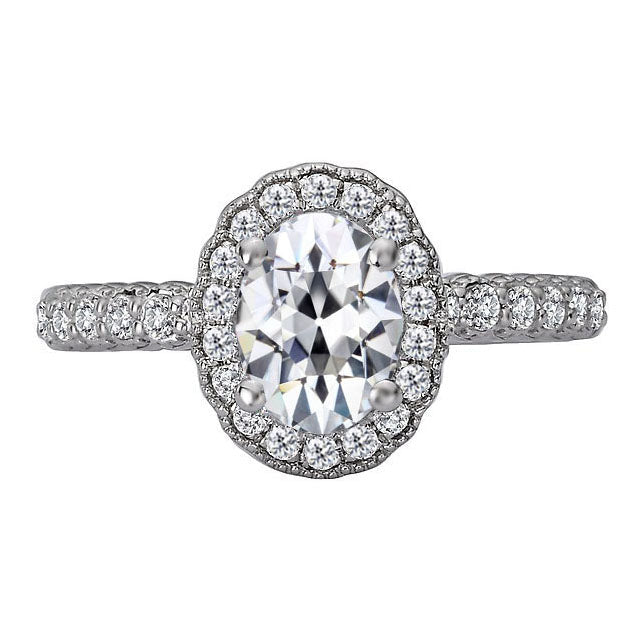Artisanal Diamant Fin Bague Halo 4 carats – vue principale