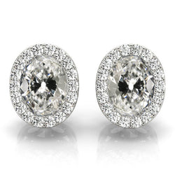 Diamant Fin taille Taille Old Mine Boucles d'Oreilles 3,50