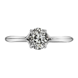 Brillant taille Coussin Antique Bague Solitaire 3 carats – Or