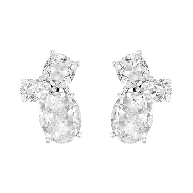 Coussin Antique Diamant bague en Or Blanc 14 Carats – vue principale