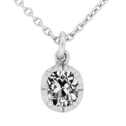 Diamant Fin Pendentif Goutte de luxe – 2 carats Or Blanc 14
