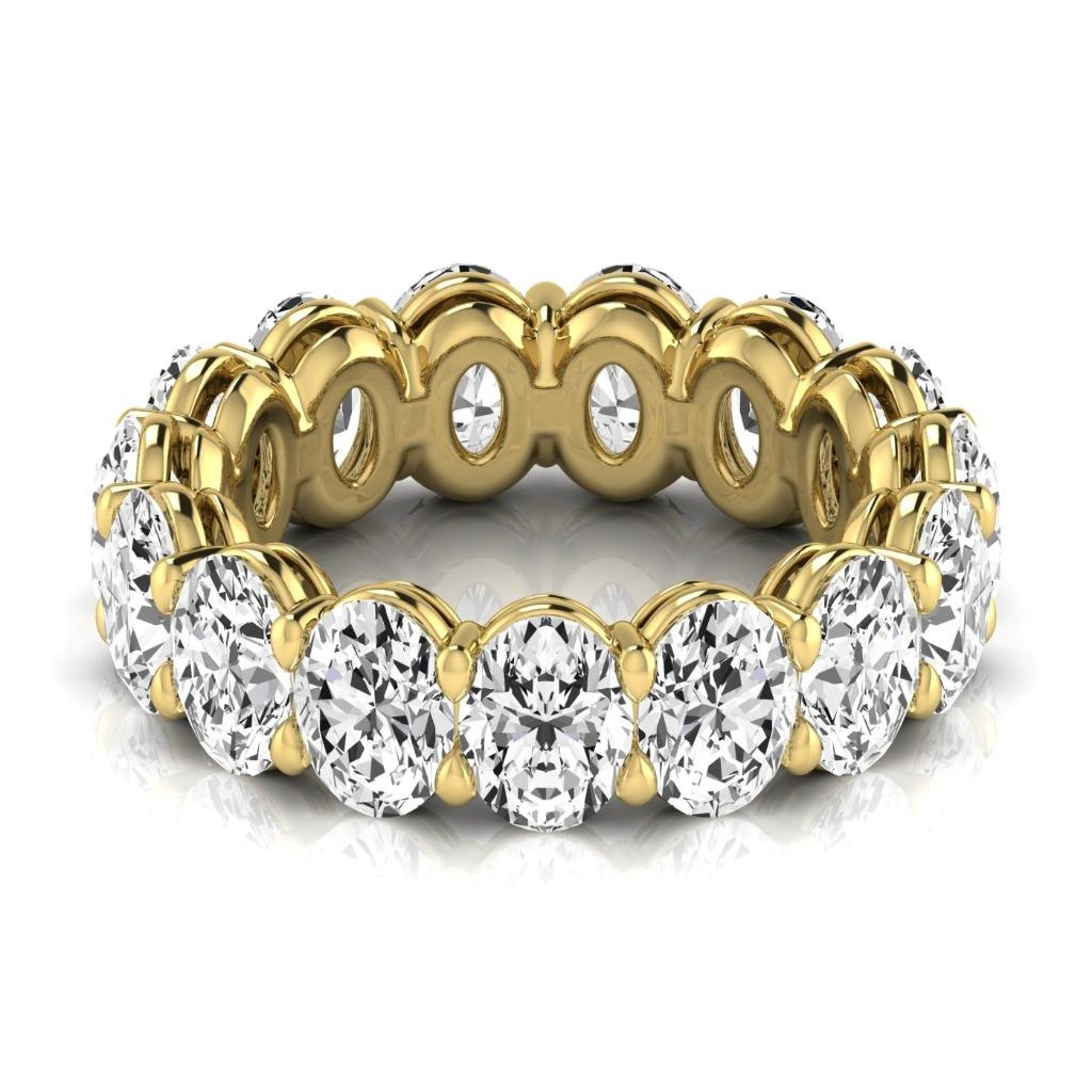 Diamant Eternity Band 7,5-carats Or Jaune 14 Carats – vue de face