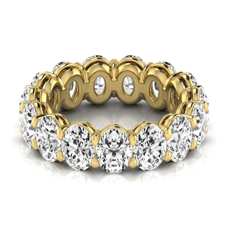 Diamant Eternity Band 7,5-carats Or Jaune 14 Carats – vue de face