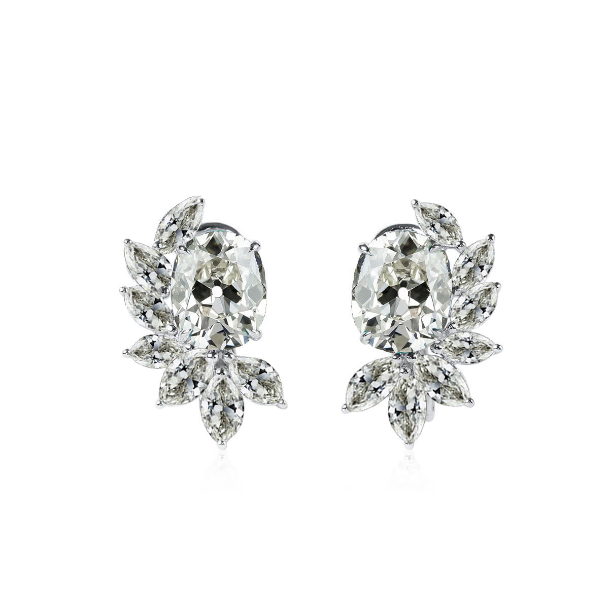 Diamant Puces d'Oreilles 1,50-carats Or 14K Blanc – vue principale
