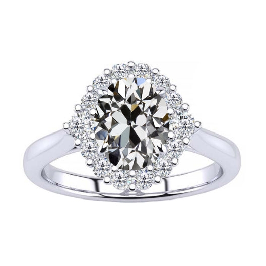 Brillant Bague Sertie Halo – vue principale