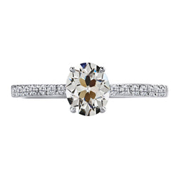 Premium Diamant Bague Solitaire avec Accents 3 carats – Or 14K