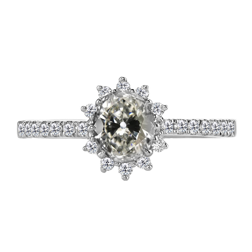 Brillant Bague de Fiançailles Halo – vue principale