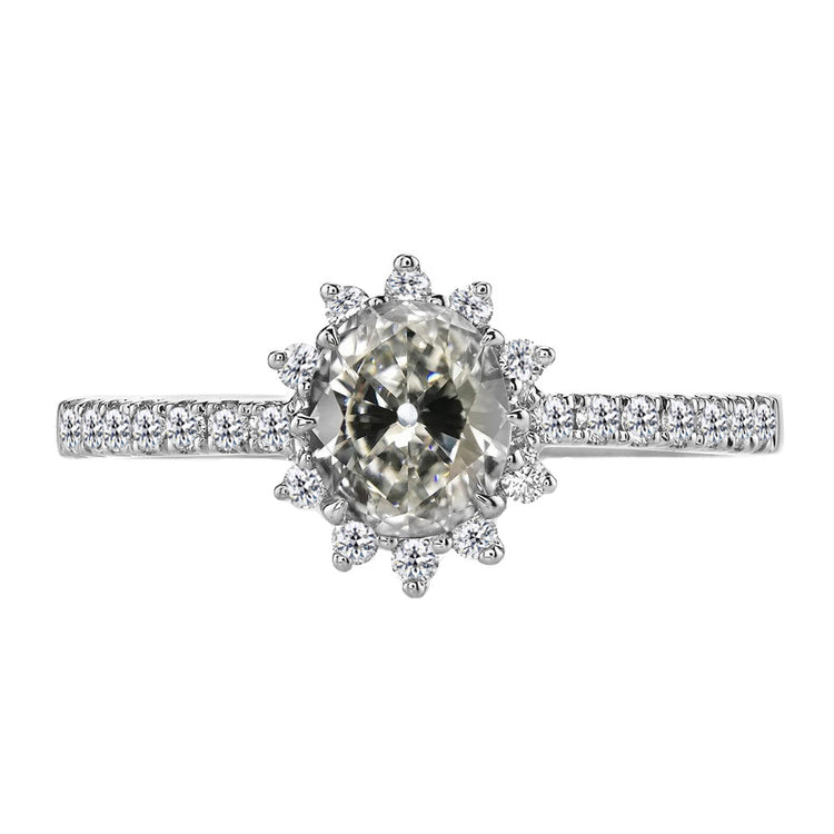 Brillant Bague de Fiançailles Halo – vue principale