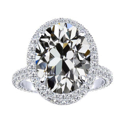 Raffiné Bague Halo avec Brillant Alliance Anniversaire – 6,50