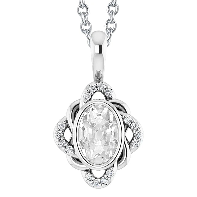 Ovale Vieux Mineur Or Réel Diamant Pendentif Lunette Diapositive Avec Caution 4.50 Carats
